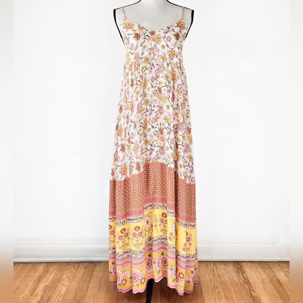 NWT Spell X Revolve Portobello Road Strappy Maxi, Honeydew
